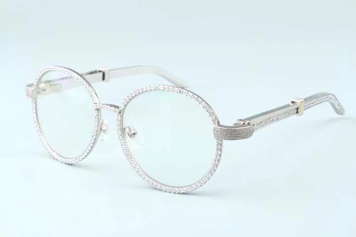 Luxury Diamond Glasses Frame S19900692F Pilotglasögon Frame Guld rostfritt stål diamantramar323e
