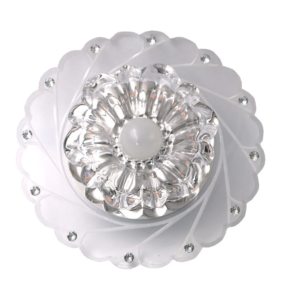 New Crystal Aisle Light Modern Crystal LED Plafoniera Corridoio Corridoio Lampada a sospensione Lampadario Rotondo Apertura Plafoniera colorata