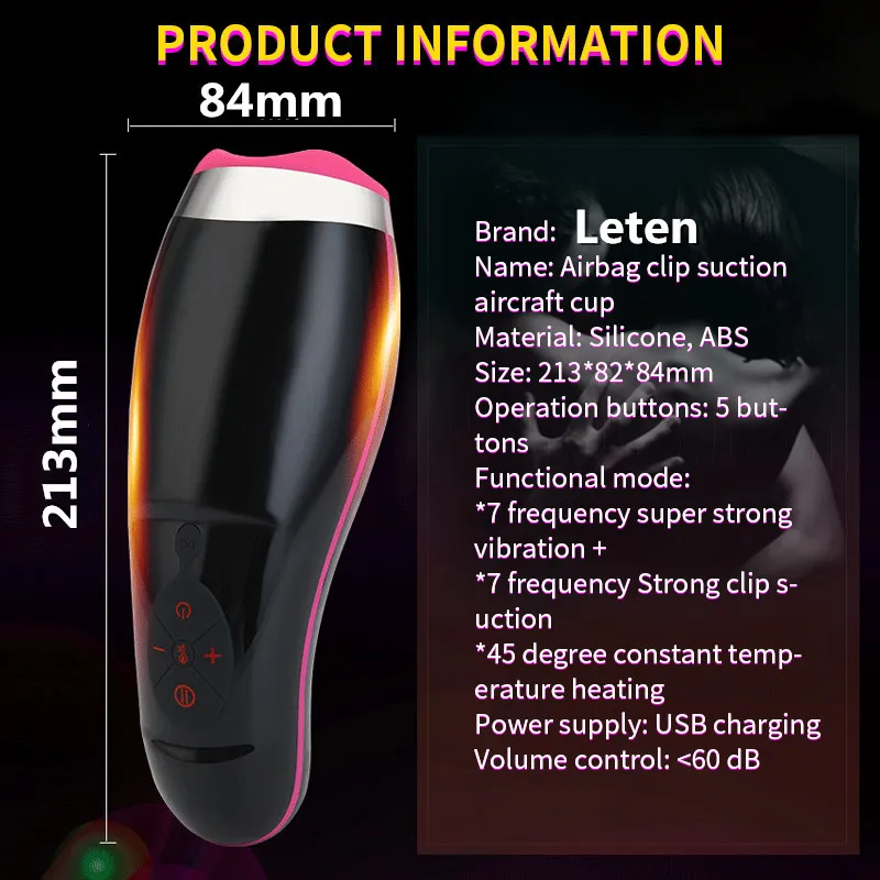 Auto uppvärmning suger manlig onanator cup smart puls ficklampa vibrator vagina real fitta sex maskin blowjob sex leksaker för man t3322091