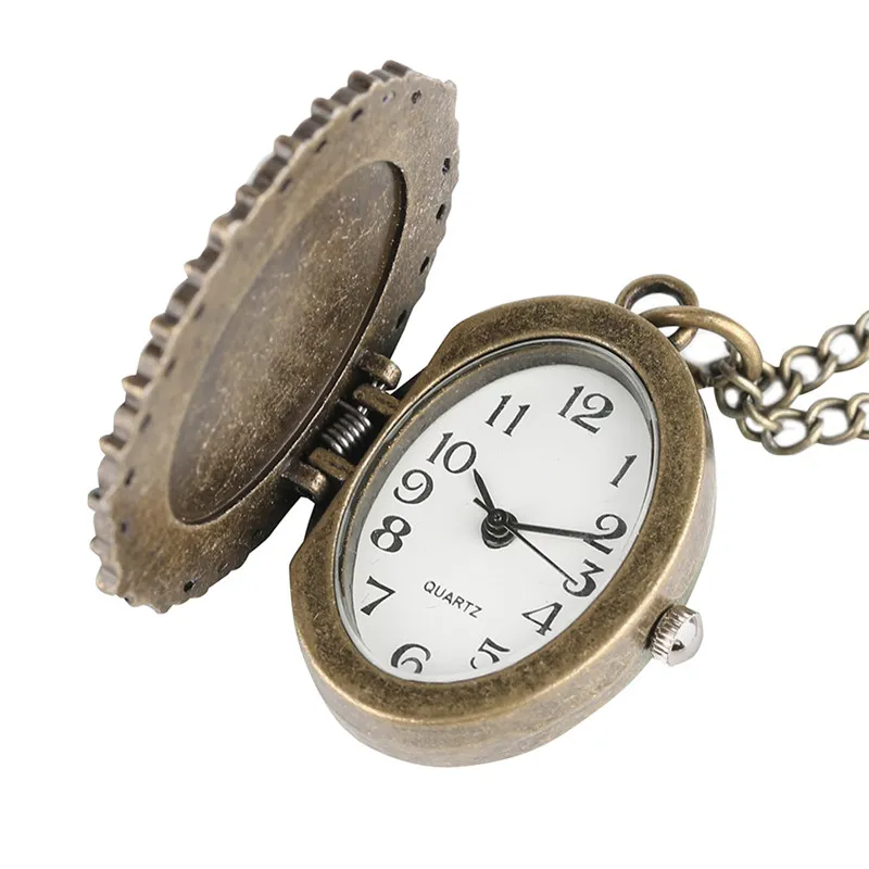 Rétro Steampunk fleur pourpre motif papillon petite petite montre de poche collier pendentif montres à quartz cadeau d'anniversaire pour dame G335t
