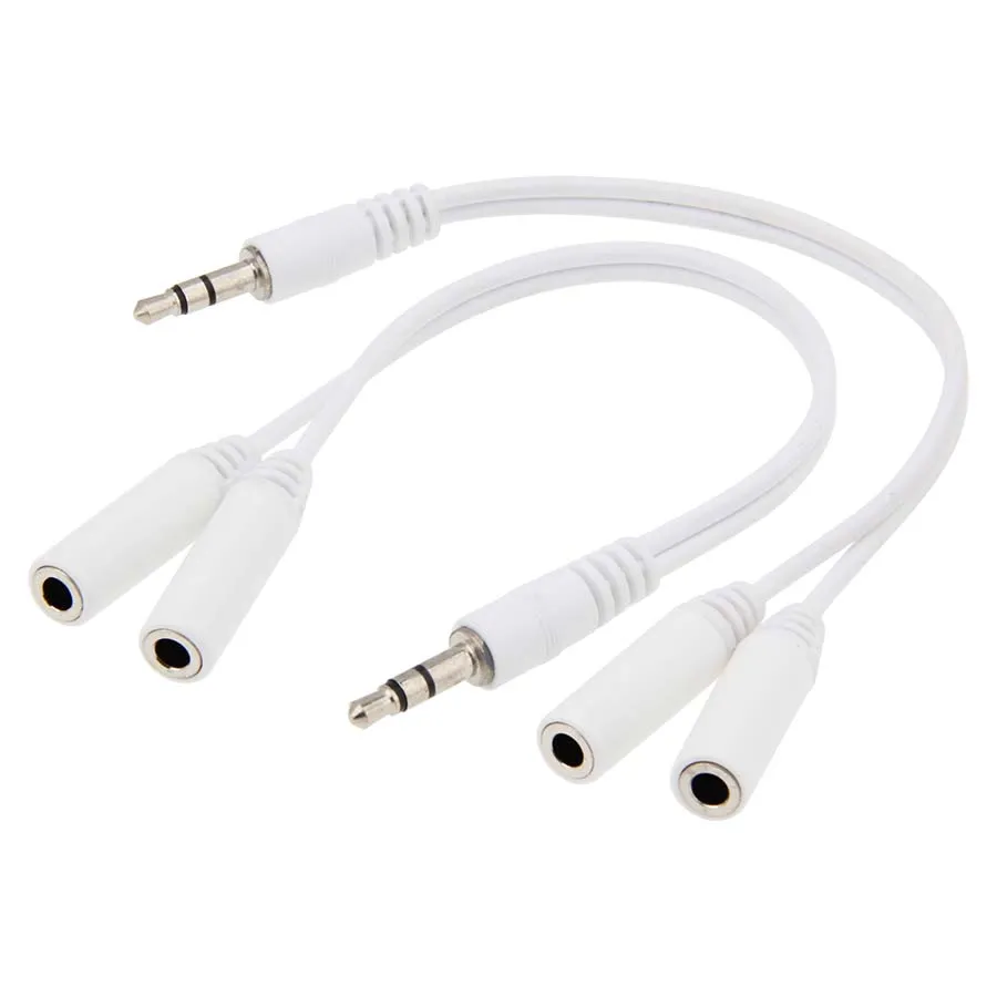 18 cm Jack 3,5 mm hörlursdelare Aux -kabel för Samsung -dator 3,5 mm 1male till 2 kvinnliga hörlurar ljuddelare adapter