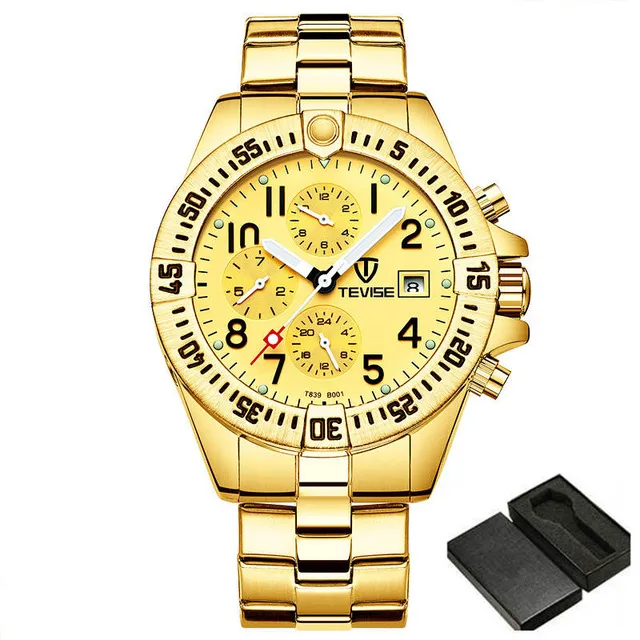 TEVISE Luxus uhr Marke Männer Automatische Mechanische Uhr Herren Edelstahl Skeleton Wasserdichte Armbanduhr Relogio Masculino BOX2756