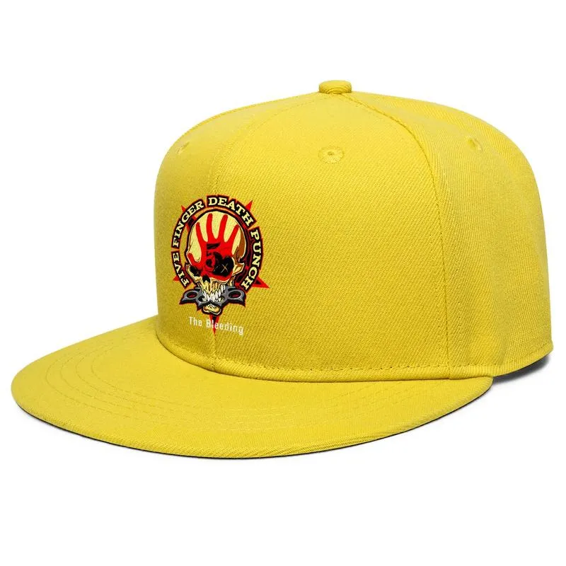 Five Finger Death Punch Logo Design Casquette de baseball unisexe à bord plat vierge Chapeaux de camionneur personnalisés Le saignement depuis 2005 USA Wron2175035