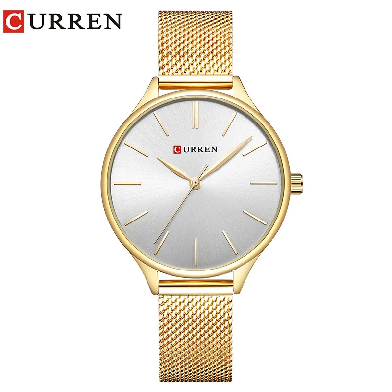 CURREN horloge Mode Eenvoudige Stijl Nieuwe Dames Armband Horloges Vrouwen Jurk Horloge Quartz Vrouwelijke Klok Geschenken relogios femini2990