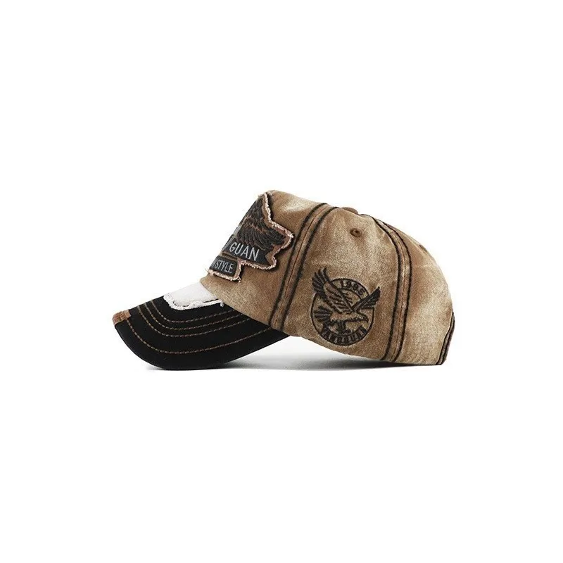 JAMONT Ретро мытая бейсболка Встроенная кепка для мужчин Bone Women Gorras Повседневная кепка с буквенным принтом Черная кепка T2004092888