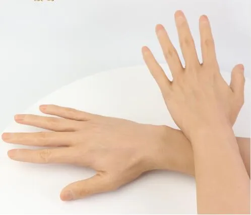 Masques de fête Silicone homme fait haut niveau gant réaliste femme peau artificielle réaliste fausses mains accessoires 278e