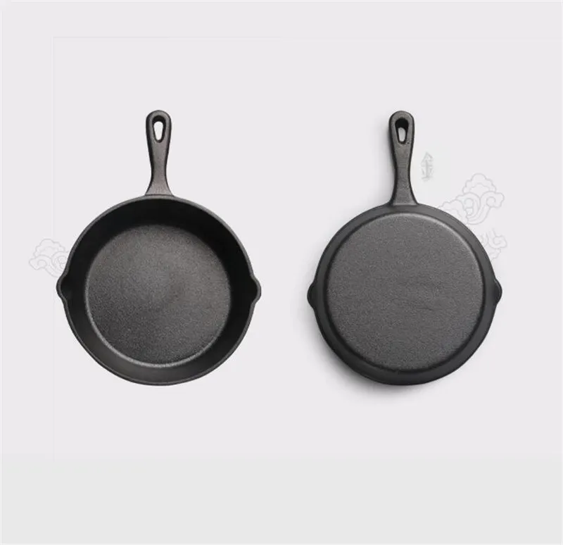 Ghisa antiaderente 14-26 cm Padella Padella Fornello a induzione a gas Pentola in ferro Uovo Pancake Pentola Cucina Utensili da cucina Pentole256f