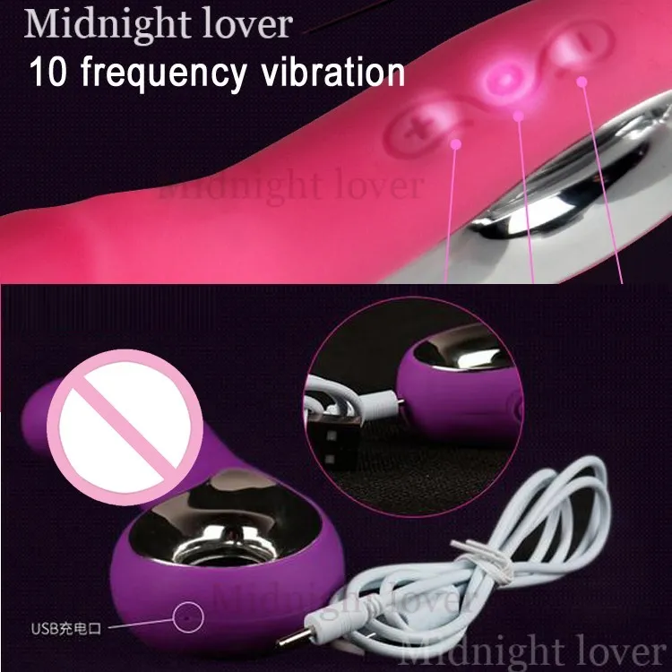 Sexleksak för kvinnor USB -laddningsbar kvinnlig onani vibrator klitoris och g spot orgasm spruta massager av vibrerande stick dildo y3845186