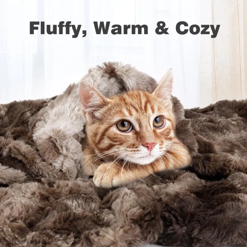 Cobertor de lã de pele sintética lance cobertor de pele macia no sofá longo desgrenhado fuzzy cama falsa cobertores quentes aconchegante12511