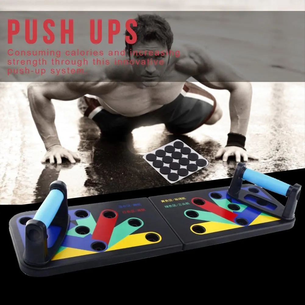 Push Up Training Rack Board 9 w 1 Budynek Budynek Wspornik Składany pushup ćwiczenie trening odetchruk mięśni narzędzie Y200508862013