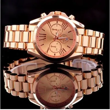 Todo el famoso diseño Moda Hombres Reloj Oro Plata Acero inoxidable Mujer Ginebra Relojes de cuarzo Hombre Reloj de pulsera business classil 275Q