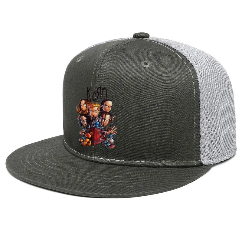 Korn kafatası sıçrama görüntüsü unisex düz pislik kamyon şeridi cap spor gençlik beyzbol şapkaları Korn karşılaşma logosu yeni metal rock grubu Korn Ban7518530