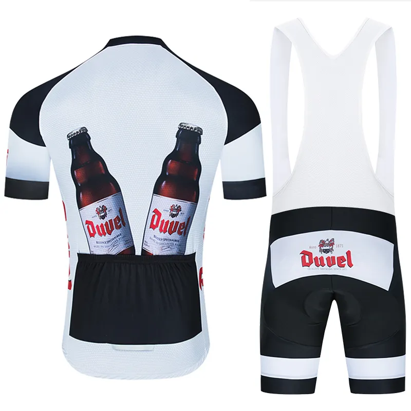 Maglia da ciclismo UOMO Duvel Beer Set Rosso Pro Team Abbigliamento da ciclismo 19D Gel traspirante Pad MTB ROAD MOUNTAIN Abbigliamento da bici Abbigliamento da corsa294J