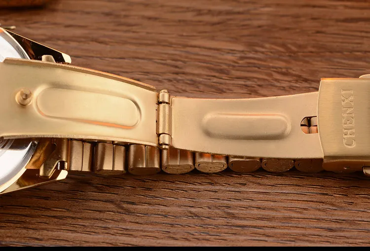 Chenxi Men Fashion Watch Women Quartz Watchs Luxury Golden inossidabile orologio da polso orologi orologi orologi in scatola regalo2245