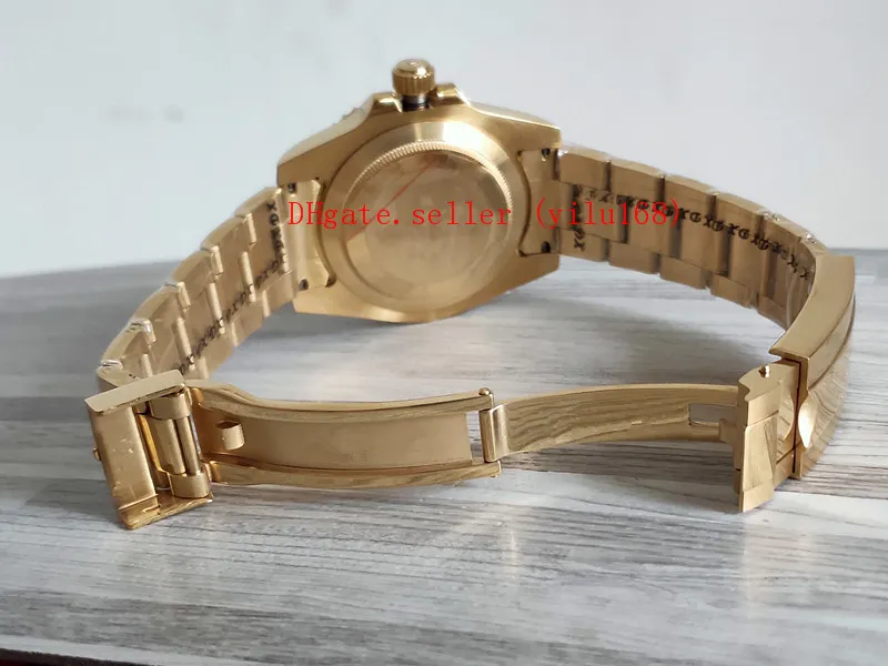 Cały - luksusowy nowy niebieski czarny złoto 116618 116618ln 116618LB -97208 40 mm automatyczne zegarki męskie ceramiczne ramki 18k ye301j