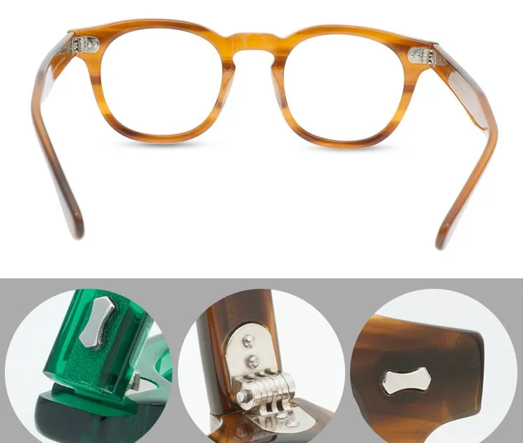 Cadre de lunettes de créateur de marque Round Myopia Eyewear Optical Lunes rétro Lunettes de lecture American Men Femmes Spectacle Frames2510