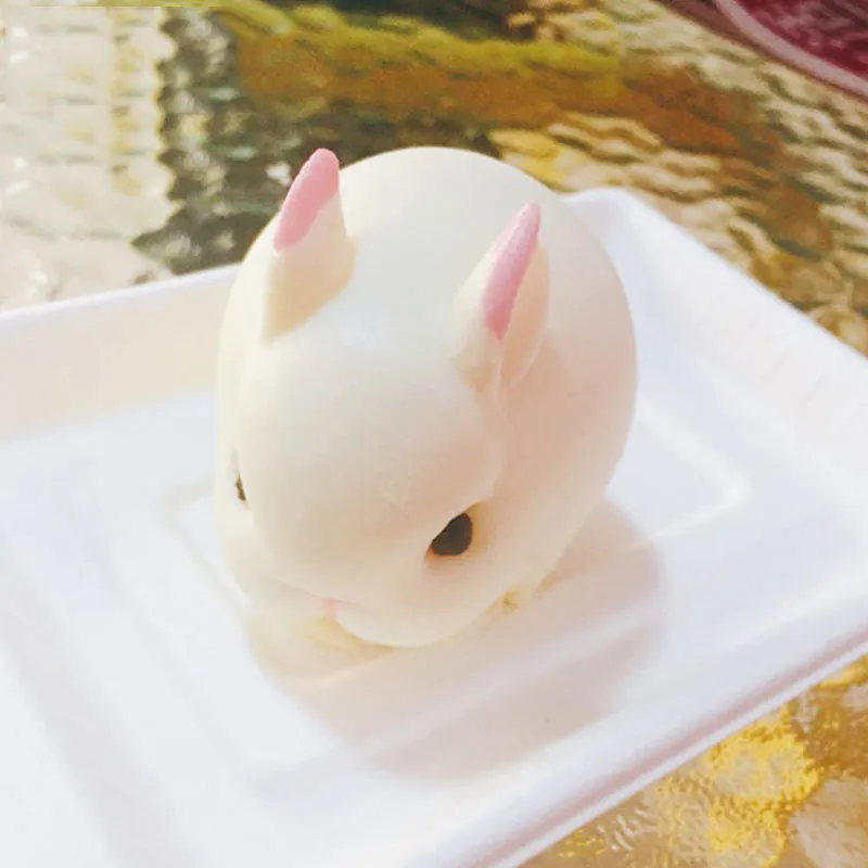 DIY tårta gör mögel mousse gelé bakning silikon mögel kanin form söt hand gör tvål s m l köksredskap
