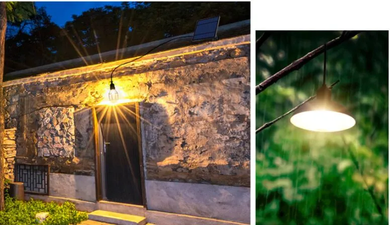 Solarlampen Outdoor Indoor Hängende angetriebene Schuppenlichter Wasserdichte Dekorationslampe für Scheune Bauernhof Garten Hof Terrasse337j