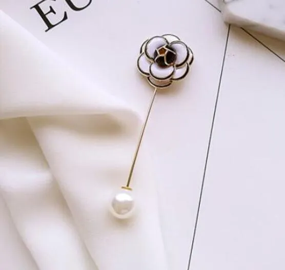 Moda- nuova moda spilla fiore spilla scialle fibbia perla perla tipo parola coreana accessori spilla gioielli brooch247O