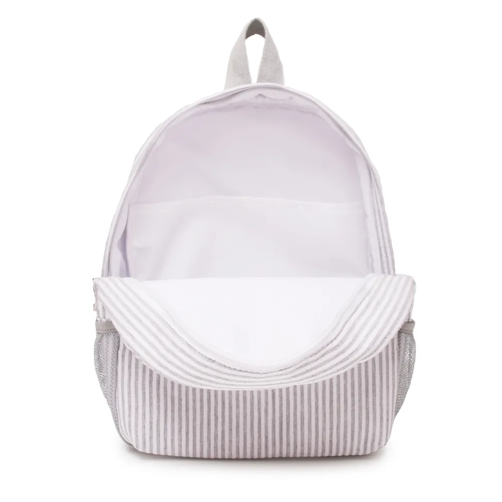 Розовый рюкзак для малышей из хлопчатобумажной ткани, школьная сумка из мягкого хлопка, местный склад в США, сумки для детских книг, сумка для дошкольников для мальчиков и девочек с сеткой Pock2685