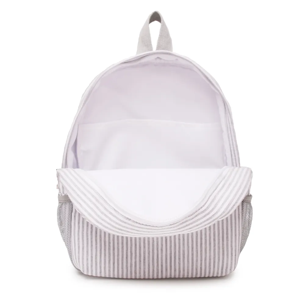 Rosa barn ryggsäck Seersucker Soft Cotton School Bag USA Lokala lager Kids Book Bags Boy Gril Pre-School Tote med Mesh Pock247T