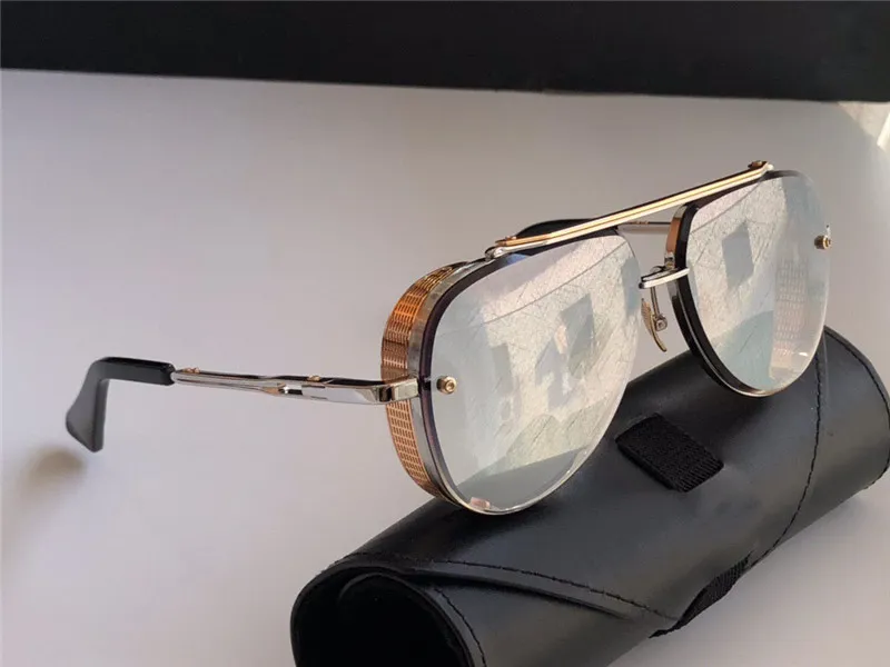 Nouvelles lunettes de soleil populaires en édition limitée huit hommes Design K Gold Retro Pilots Frame Crystal Cutting Lens Top Quality2474