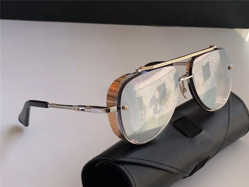 Nuevas gafas de sol populares Edición limitada Ocho hombres Diseño K Oro Retro Pilotos Marco Lente de corte de cristal Calidad superior 252K