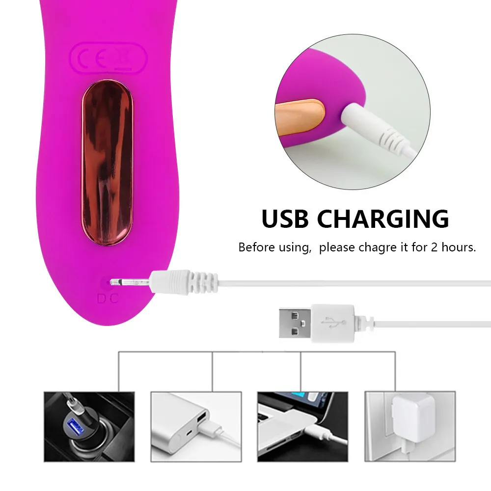 Erotische Vagina Zuigen Vibrator Siliconen Tepel Sucker Clitoris Stimulatie USB Oplaadbare Orale Seks Volwassen Seksspeeltje voor Vrouwen MX1913687409
