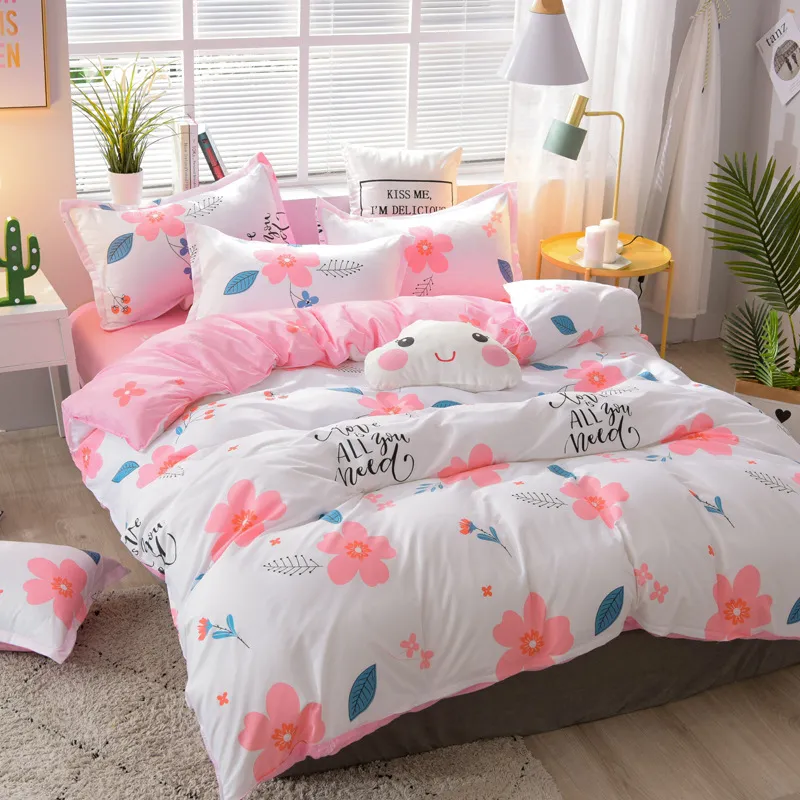 4 pièces ensemble de literie en coton King Size housse de couette lisse quatre saisons pour disponible adultes enfants housse de couette set7900831