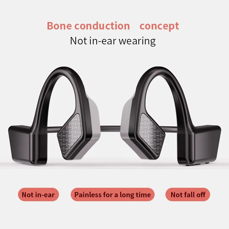K08 Bone Conduction Earphone Bluetooth Wireless Not Inear Headphones Waterproof Sports Headset For iphone Xiaomi Huawei1066323