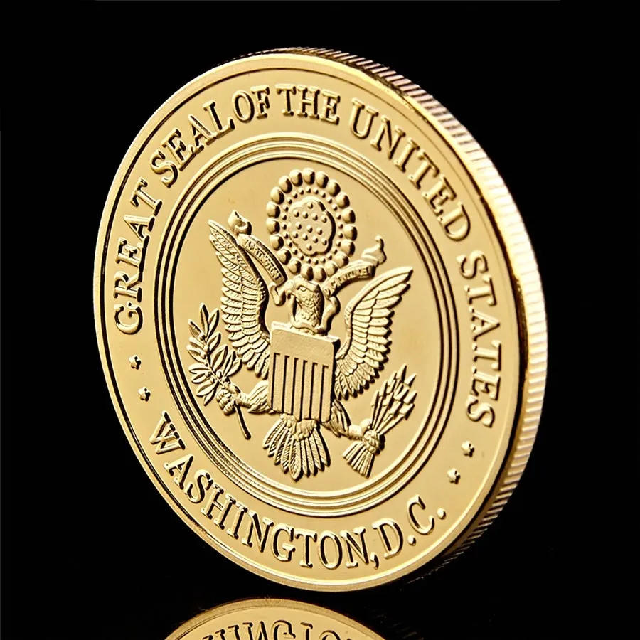 Desafio militar Coin Craft American Departamento de Exército da Marinha 1 oz Artesanato de metal banhado a ouro WCAPSULE3329862