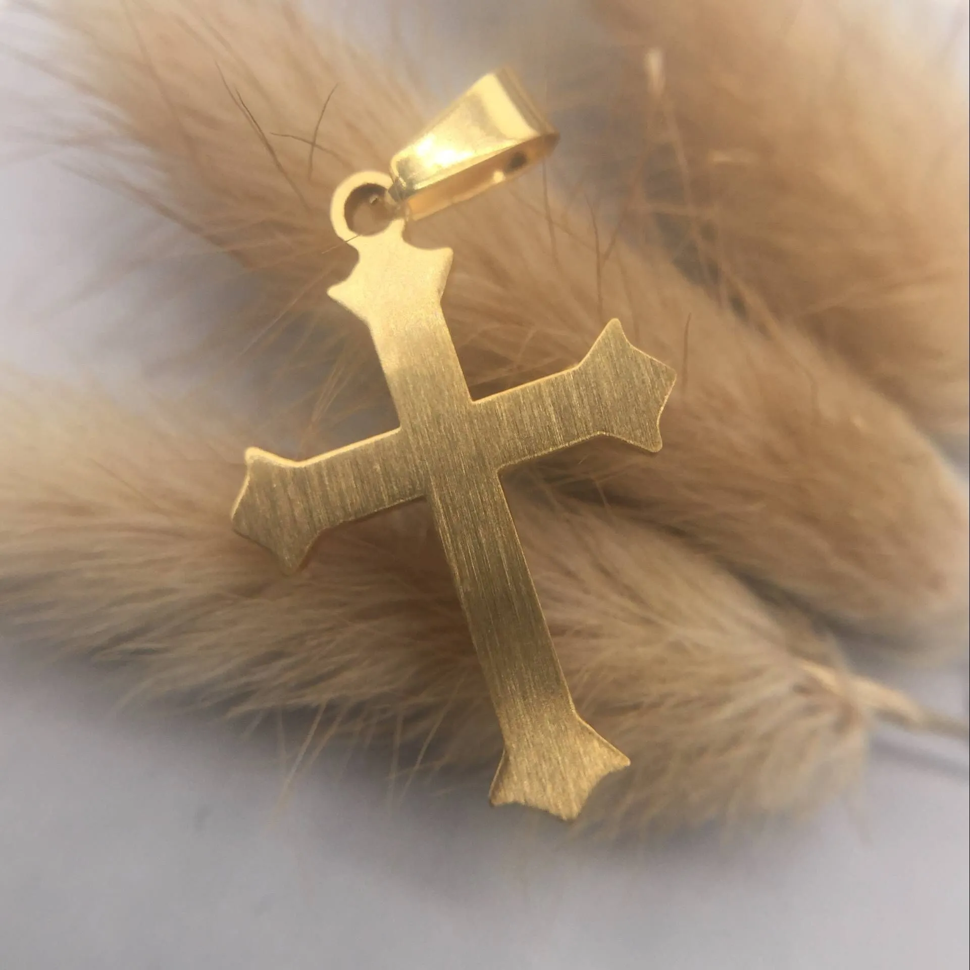 Hip hop uomo ragazzo classico collana a catena in oro 18 carati croce cristiana lettera religiosa collana con pendente donna uomo fascino gioielleria raffinata183k