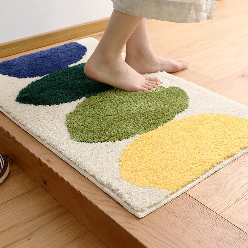 Flocage chambre salon tapis tapis de sol simple ménage cuisine salle de bain porte tapis absorbant la chaleur, 100x150 cm