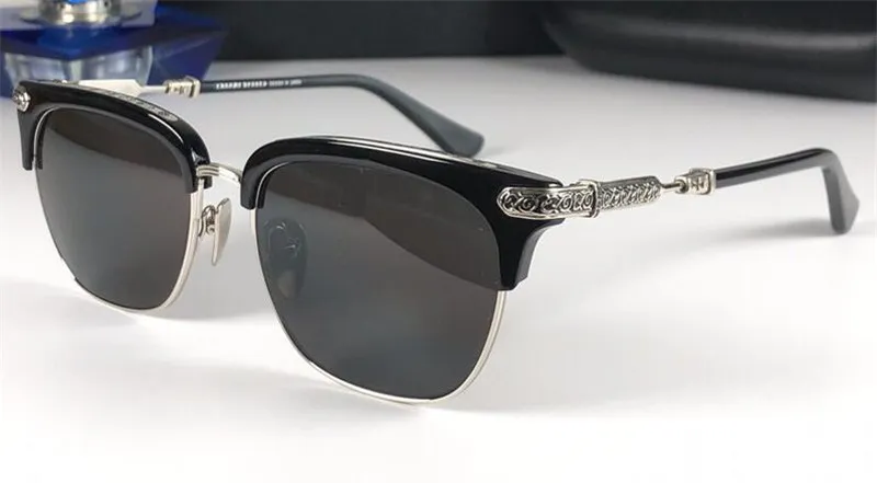 Новые популярные мужские ретро-солнцезащитные очки VERT в панк-стиле, дизайнерская ретро-квадратная оправа с кожаным покрытием, светоотражающие анти-УФ-линзы, верхняя часть 274E