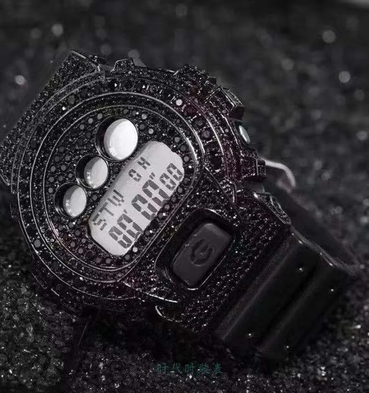 Perdido Geral 2019 GD mesmo hip hop super flash diamante casal relógio eletrônico de quartzo com garantia da mais alta qualidade319p