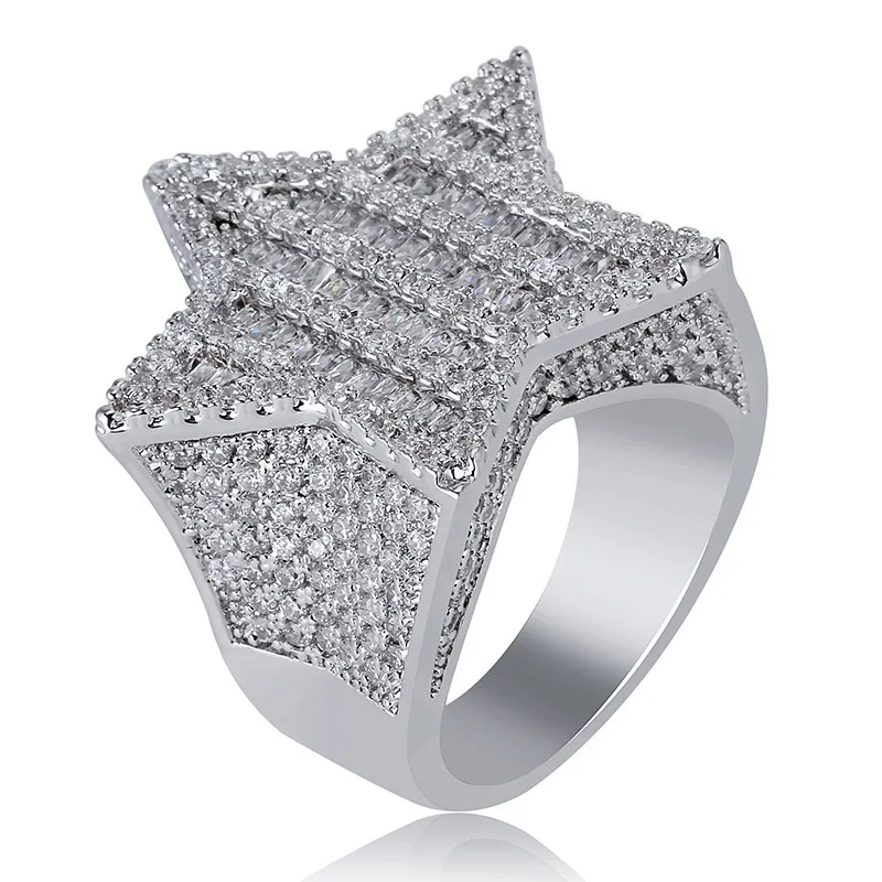 Bioder projektant biżuterii Pierścionki zaręczynowe pierścionki ślubne uwielbiam pierścionek diamentowy luksus mrożony pierścienie męskie raper mistrzostwo 282c