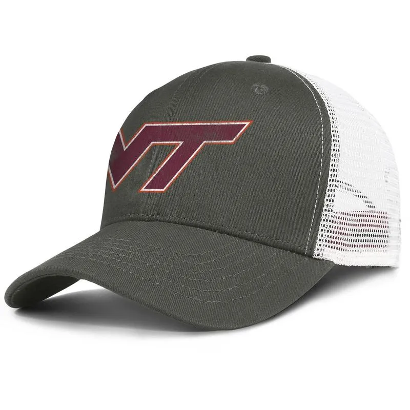 Virginia Tech Hokies basketballogo heren en dames verstelbare trucker meshcap ontwerp coole, op maat gemaakte trendy honkbalhoeden voetbal Coc7771989