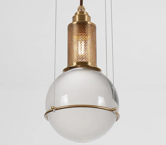 Lampes suspendues en cristal post-modernes LED lampe suspendue boule pour salon cuisine luminaires luminaire décor LLFA239T