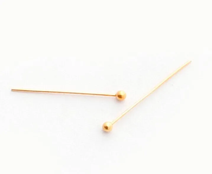 Ball Head Pins Silver Gold Jewelry Beads Diy Accessoarer för smycken som tillverkar 50mm278p