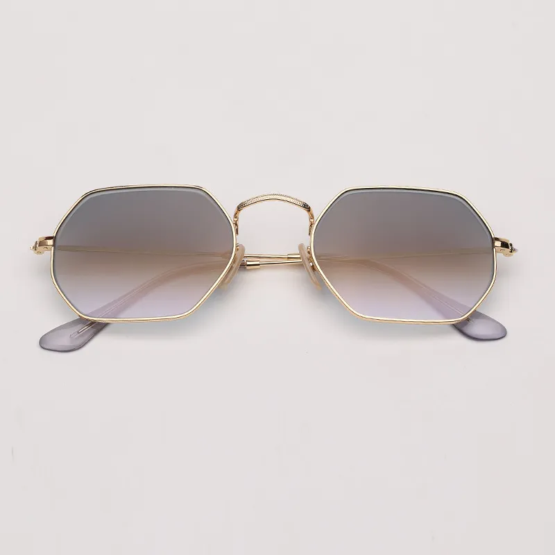 Classic Flat Lens Sunglasses Men Women Small Hexagon Sun Glases male Metal Frame Driving Fishing Gafas Sun Glasses Female Gafas De Sol
