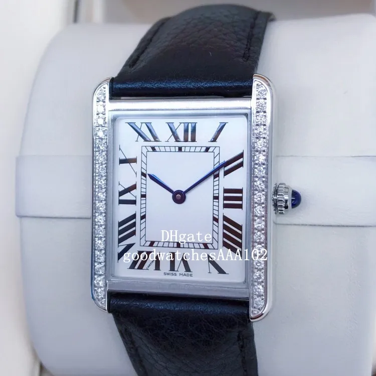 Série classique Les dames regardent les montres féminines W1018355 Bands de sangle en cuir de cadran blanc