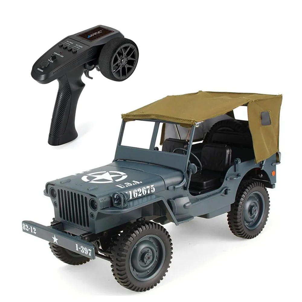 110 RC CAR 24G 4WD Controle remoto Jeep Toys Fourwheel Drive Offroad escalada Carros Diecast Cars Diecast Carros Militares T7853406