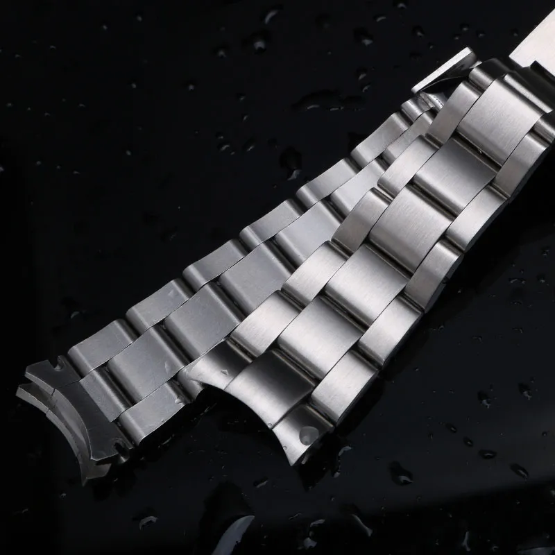 Regarder des accessoires 20 mm 21 mm The Grind Arenaceous Men Curved End Watch Band Bracelet Bracelet en acier inoxydable pour Submariner4839276
