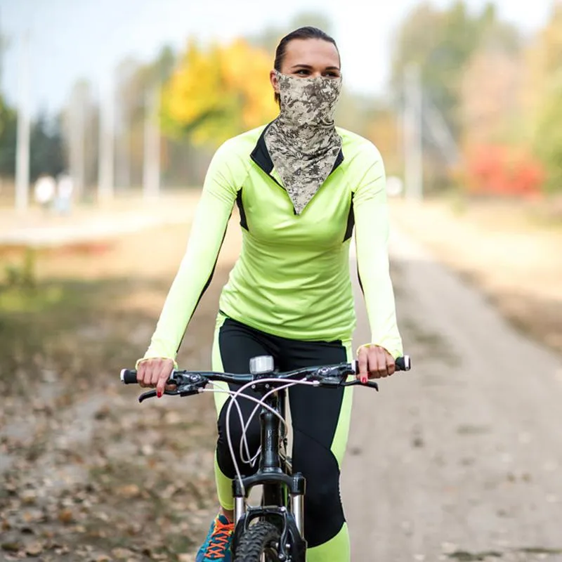 Écharpe de cyclisme, Bandana rafraîchissant, couverture faciale avec boucles d'oreille, Protection solaire Anti-poussière en plein air, cagoule de sport Cycling329Z