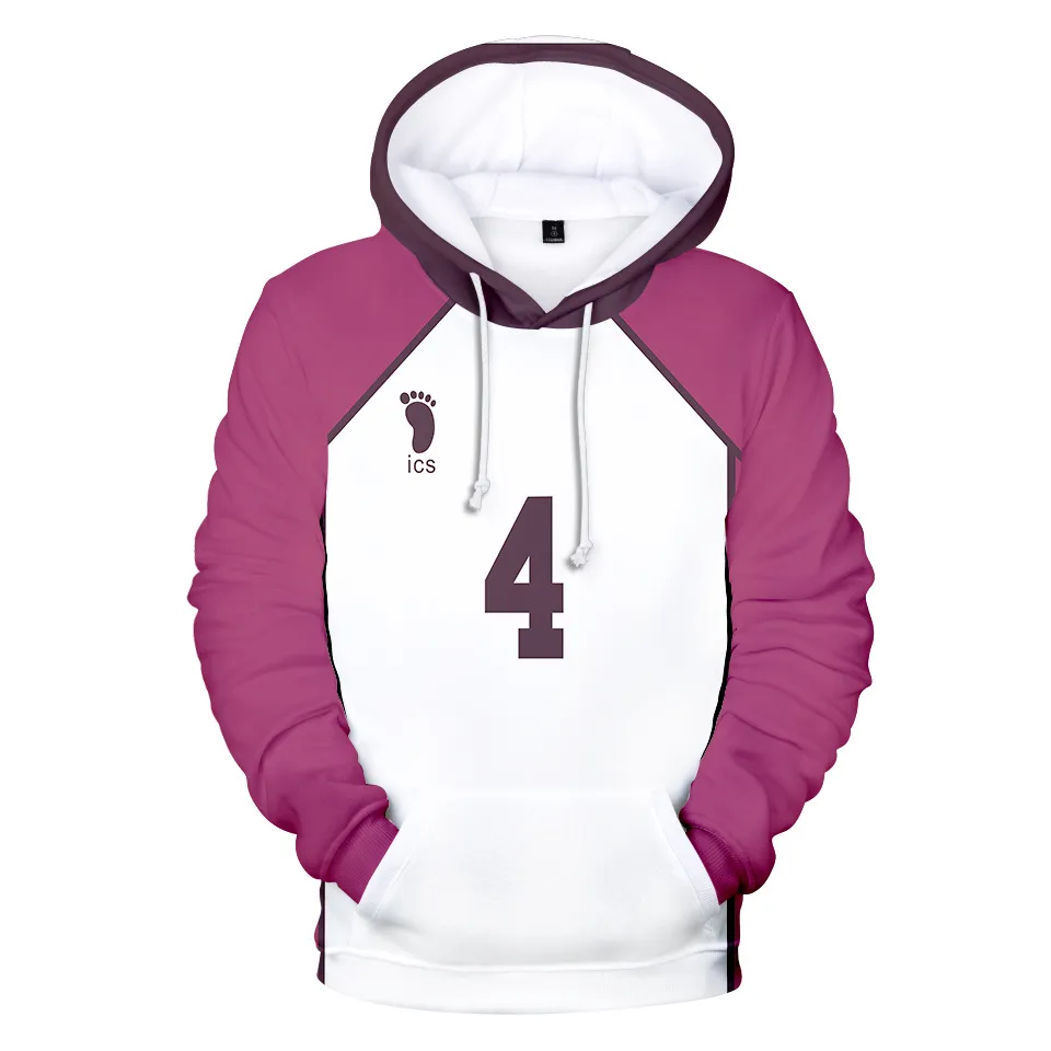 Anime Haikyuu Cosplay Costume Shiratorizawa Academy Volleyball Club Ushijima Wakatoshi Tendo Satori 3D Hoodies Sweatshirt Men Hooded Jacket