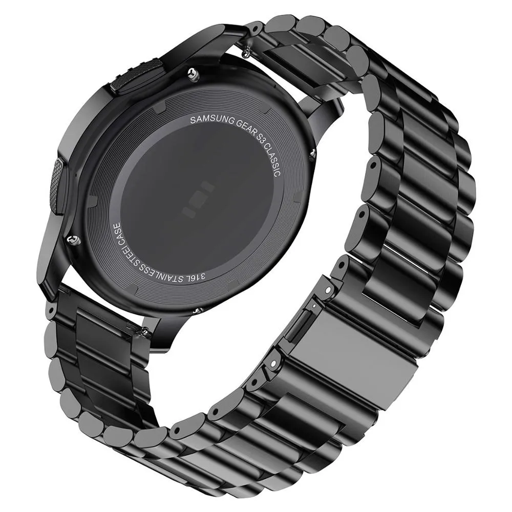 شاهد حزام معدني لترس S3 Galaxy 46mm Band Smartwatch 22mm Stainless Steel Bracelet Huawei GT S 3 462317