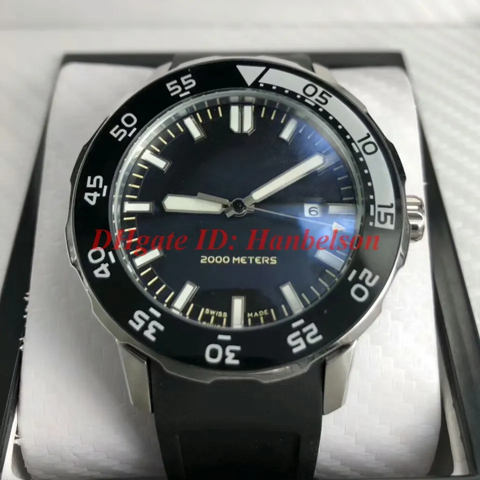 Luxusuhr IW356811 horloges FAMILIE orologio di lusso mannen mechanische automatische uhr Sport Rubber horlogeband wit gezicht Watches253J