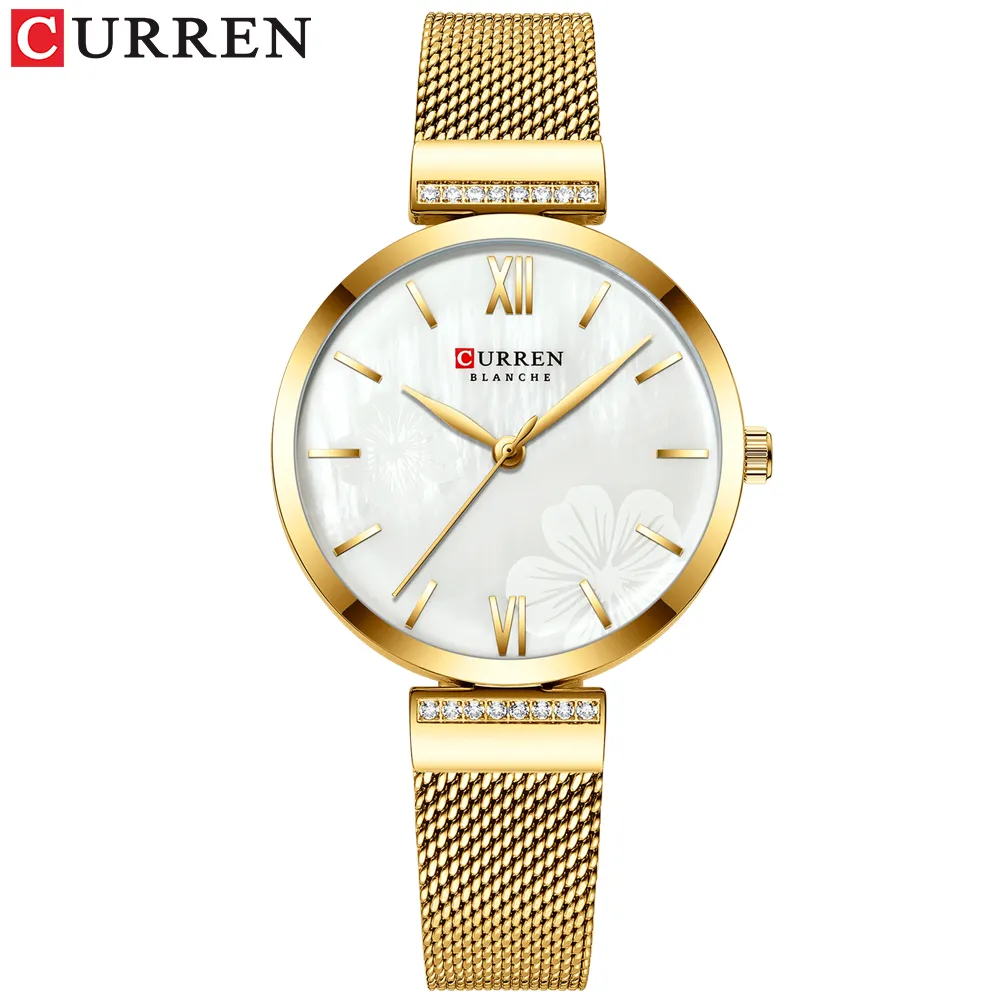 CURREN montres femmes Simple mode montre à Quartz dames montre-Bracelet Bracelet à breloques en acier inoxydable horloge relogios feminino220A