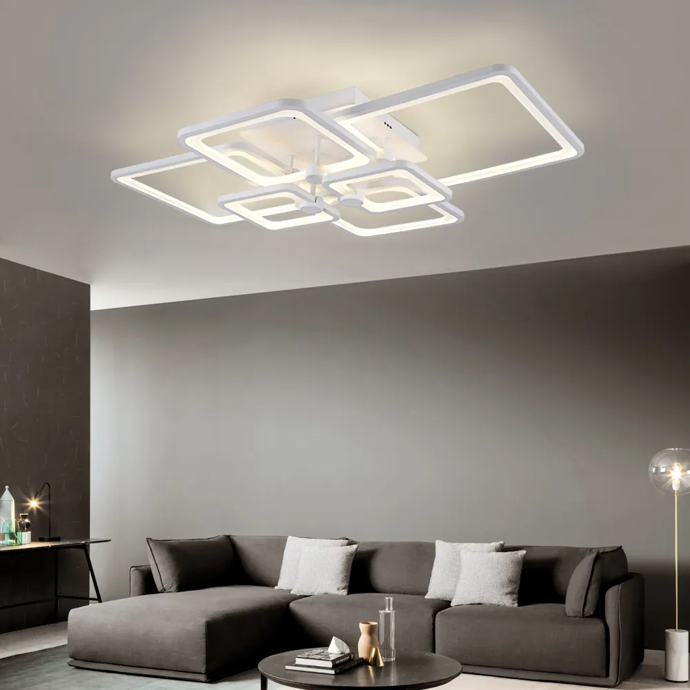 Personlig kreativ fyrkantig LED -taklampa Simple Modern Atmospheric Home Lighting Lämplig för vardagsrum sovrumsstudie ceili317j