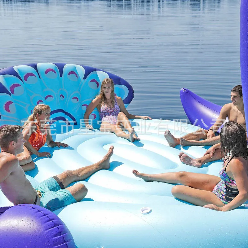 2020 NY 6-8 PERSON STORA FLAMINGO POOL FLOAT GIANT REBLATABLAT EN EORD SWIMMING POOL ISLAND FÖR POOLPARN FLOATION BOAT322K